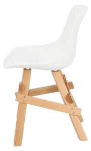 Židle Rail bílá/důb