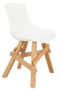 Židle Rail bílá/důb