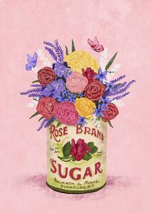 Ilustrace Flowers In a vintage Can, Raissa Oltmanns, (30 x 40 cm)