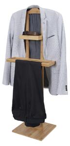 Bambusový stojan na oblečení s odkládací plochou Compactor Bamboo - 44,5 x 32 x 115 cm