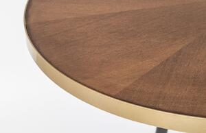 White Label Hnědý jasanový oválný jídelní stůl WLL DENISE 180 x 90 cm