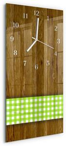 Skleněné hodiny vertikální Dřevěný stůl zsppb-30x60-00090472