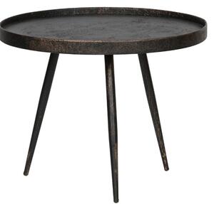 Hoorns Černý kovový konferenční stolek Buster L s patinou 58 cm