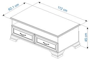 Konferenční stolek VENEDIG bílá/patina