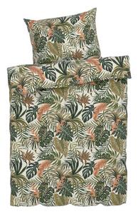 Livarno home Ložní povlečení z mikrovláknitého saténu, 140 x 200 cm, 70 x 90 cm (palmy) (100391639005)