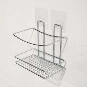 Compactor samolepicí koupelnový košík,chrom, bez vrtání, RAN6857