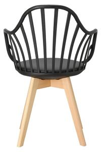 Židle Sirena s područkami černá