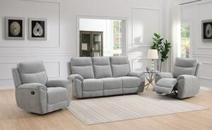 Relaxa�n� sedac� souprava Caster 3+1+1 sv�tle �ed� - FALCO