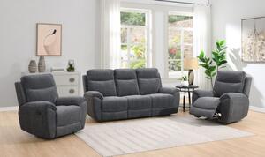 Relaxační sedací souprava Caster 3+1+1 tmavě šedá - FALCO