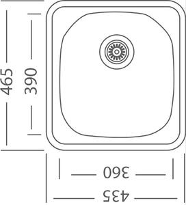 Nerezový dřez Sinks COMPACT 435 V+EVERA CMM4655VEVCL