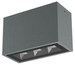 Redo Stropní venkovní LED svítidlo AROOS 9W, d. 14,8 cm, IP65 Barva: Tmavě šedá, Teplota světla: 3000K, Stmívání: ON/OFF (bez stmívání)