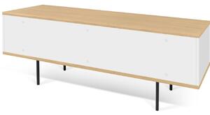 Bílý dubový TV stolek TEMAHOME Dixie 140 x 40 cm
