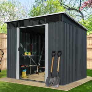 Zahradní domek BestBerg ZDSL-6A / 6,6 m² / 238 x 279 x 203 cm / šedá