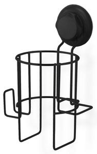 Držák na vysoušeč Compactor Bestlock Black s přísavkou - bez vrtání, nosnost až 6 kg