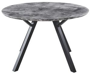 Kulatý jídelní stůl Roberta 120x120 cm, šedý beton