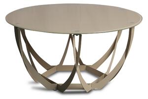 KONFERENČNÍ STOLEK, krémová, kov, sklo, 80/80/40 cm Xora - Konferenční stolky, Online Only