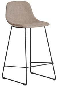 Kave Home Hnědá látková barová židle Zahara 76 cm III