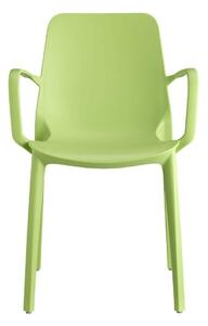 Židle Ginevra s područkami zelená