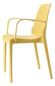 Židle Ginevra s područkami žlutá