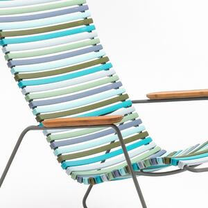Modrozelená plastová polohovací zahradní židle HOUE Click