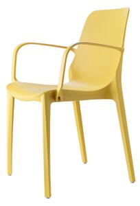 Židle Ginevra s područkami žlutá