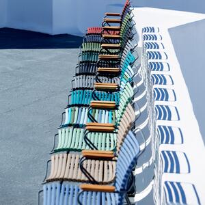 Modrozelená plastová zahradní židle HOUE Click II. s područkami