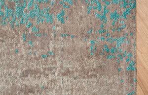 Moebel Living Šedo modrý bavlněný koberec Charlize 240 x 160 cm