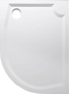 Gelco RIVA retro sprchová vanička z litého mramoru, čtvrtkruh 120x90cm, levá (GR1290L) GR12090L