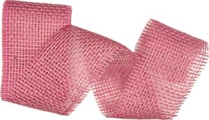 Stuha jutová JUTA ROSE DUST růžová 70mm x 2m (25,-Kč/m)