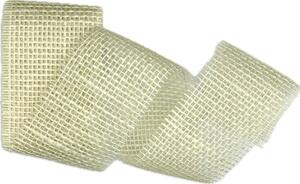 Stuha jutová JUTA LINEN CREAM krémová 70mm x 2m (25,-Kč/m)