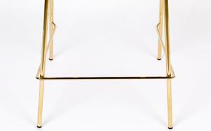 White Label Zelená látková barová židle WLL Jolien 65 cm