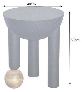 Odkládací stolek ABSTRACT 50 CM černá/přírodní masiv mango Nábytek | Doplňkový nábytek | Odkládací stolky