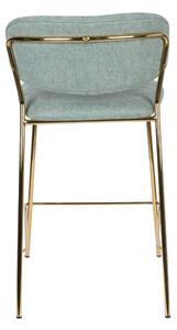 White Label Světle tyrkysová látková barová židle WLL Jolien 65 cm