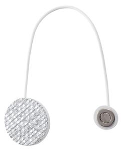 SADA 2KS DEKORAČNÍ SPONA NA ZÁVĚS LUMEA S MAGNETEM 5 X 14 CM STŘÍBRNÁ