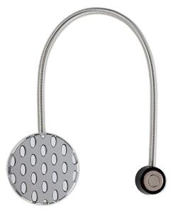 SADA 2KS DEKORAČNÍ SPONA NA ZÁVĚS CORDA S MAGNETEM 5 X 17 CM STŘÍBRNÁ