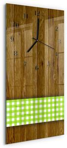 Skleněné hodiny vertikální Dřevěný stůl zsppc-30x60-00181083