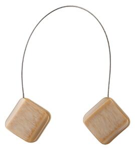 SADA 2KS DEKORAČNÍ SPONA NA ZÁVĚS CLARY S MAGNETEM 4 X 13 CM BÉŽOVÁ