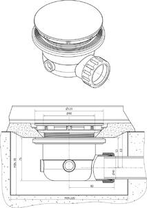 Polysan Vaničkový sifon, průměr otvoru 90mm, DN40, pro vaničky MIRAI, ABS, bílá 73181