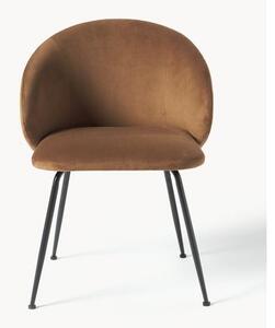 Sametové čalouněné židle Luisa, 2 ks