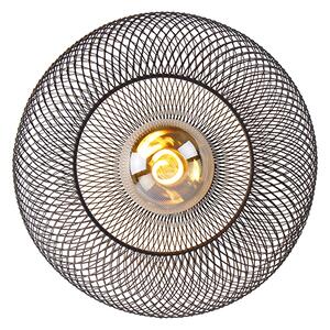 Moderní stropní svítidlo černé 30 cm - Mesh Ball