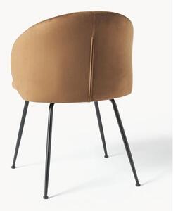 Sametové čalouněné židle Luisa, 2 ks