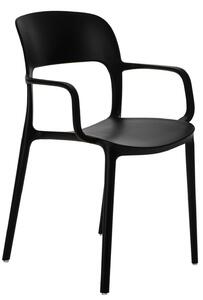 Židle s područkami Flexi černá