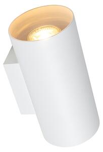 Designová nástěnná lampa bílá kulatá - Sab