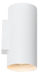 Designová nástěnná lampa bílá kulatá - Sab