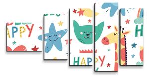 Sablio Obraz - 5-dílný Happy day - 100x60 cm