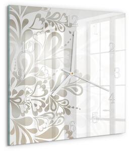 Skleněné hodiny Květinové umění zskb-30x30-00080835