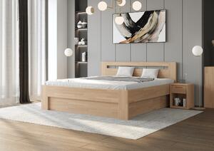 Usnu Nové spaní BENNY Limited postel s úložným prostorem - masivní buk Povrchová úprava: lak č. 10 přírodní, Rozměry ( šířka x délka): 180 x 200 cm