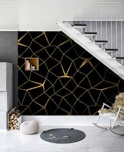 Fototapeta Zlatá mozaika v černé barvě Samolepící 250x250cm