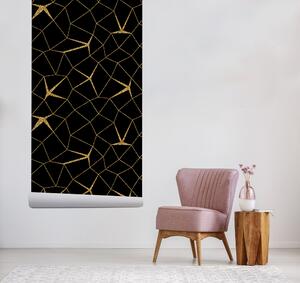 Fototapeta Zlatá mozaika v černé barvě Samolepící 250x250cm