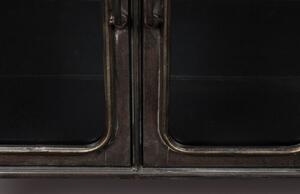 Černá kovová vintage komoda DUTCHBONE Denza 100 x 37 cm